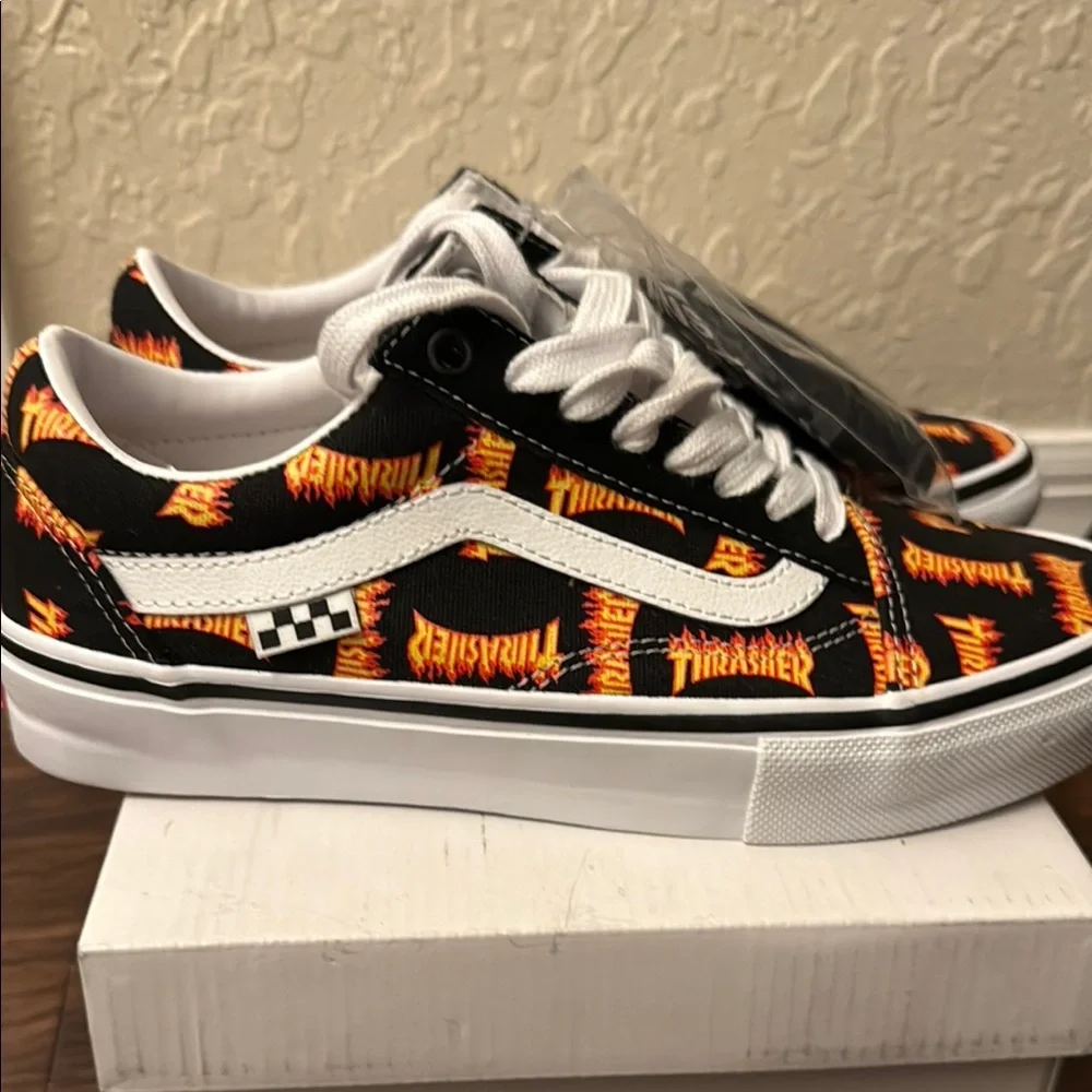Vans Kids Thrasher Black and White Sneakers - Picture 5 of 6